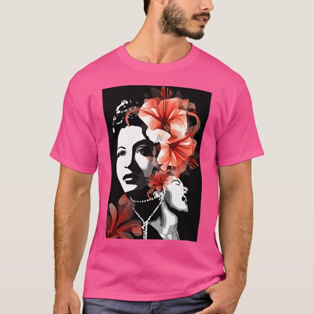 T-shirt Poster de la Journée de la Dame de Vacances Billie (Devant)