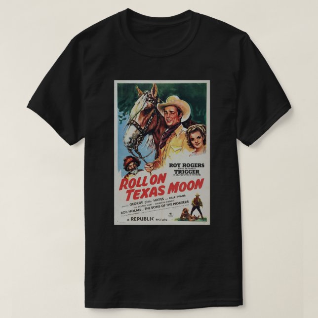 T-shirt Poster De L'Enfant Sur La Lune Du Texas (Design devant)