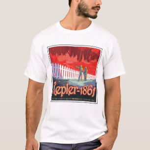 T-shirt Poster De L'Espace Rétro De Kepler-186f.