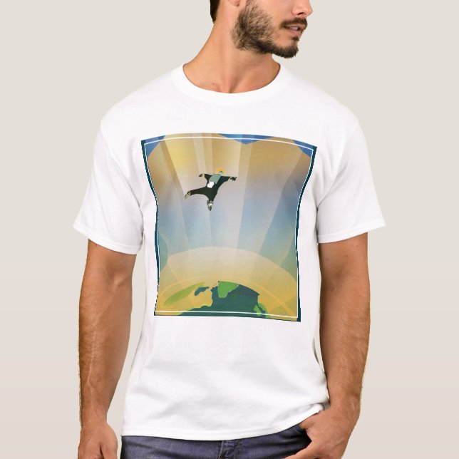 T-shirt Poster De L'Espace Rétro-La Gravité D'Une Super Te (Devant)