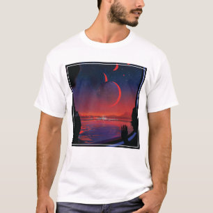 T-shirt Poster de l'espace rétro - Les spectateurs observe