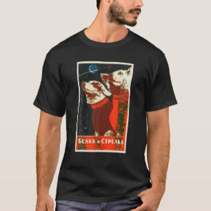 T-shirt Poster de propagande de chien spatial soviétique U