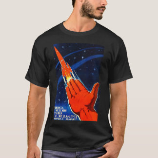 T-shirt Poster de propagande spatiale soviétique USSR Rock