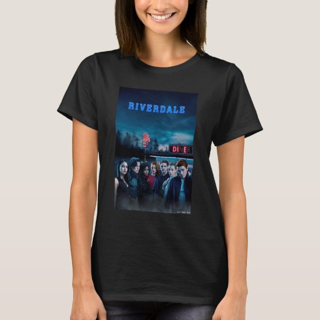 T-shirt Poster de Riverdale Outside Pop's Diner (Devant)