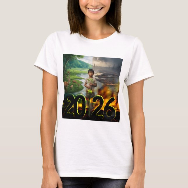 T-shirt Poster de sensibilisation De l'environnement 2026  (Devant)
