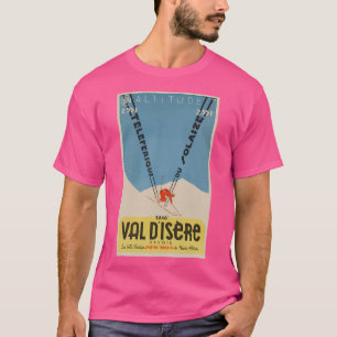 T-shirt Poster de ski classique Val D'Isere