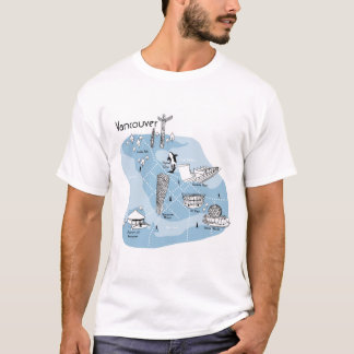 T-shirt Poster de Vancouver - Bleu