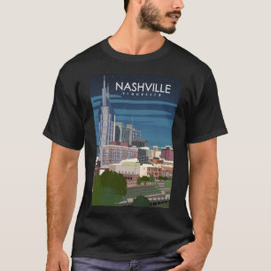T-shirt Poster de voyage de Nashville Tennessee Usa City