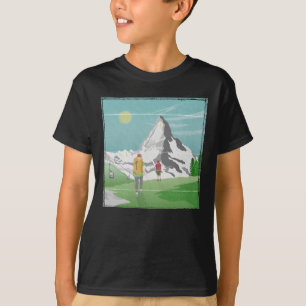 T-shirt poster de voyage matterhorn Suisse