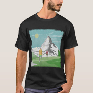 T-shirt poster de voyage matterhorn Suisse