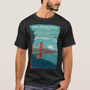 T-shirt Poster de voyage San Francisco Californie Golden G