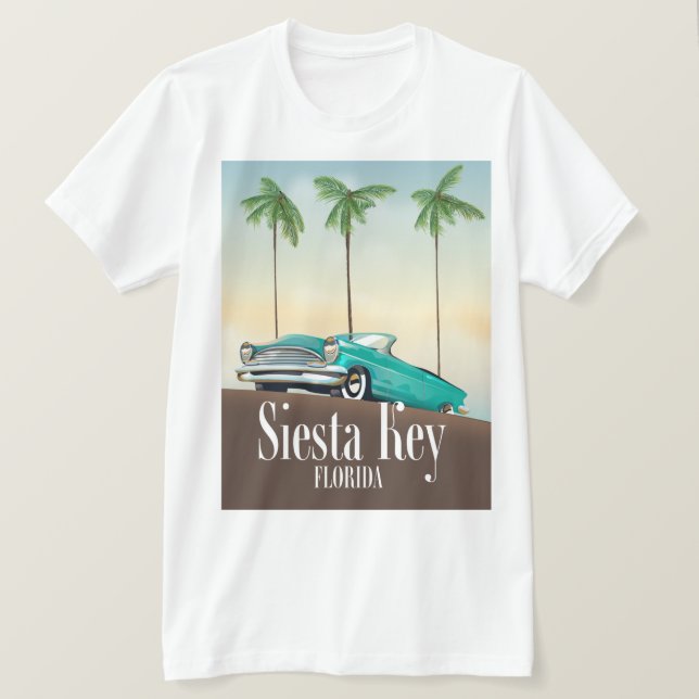 T-shirt Poster de voyage Siesta Key Florida (Design devant)