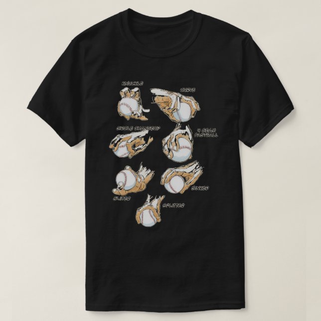 T-shirt Poster des poignées de terrain de baseball (Design devant)