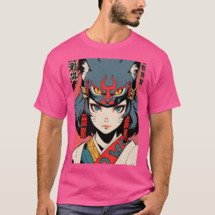 T-shirt Poster Dramatique De Chat 80S Anime Japon Kabuki N