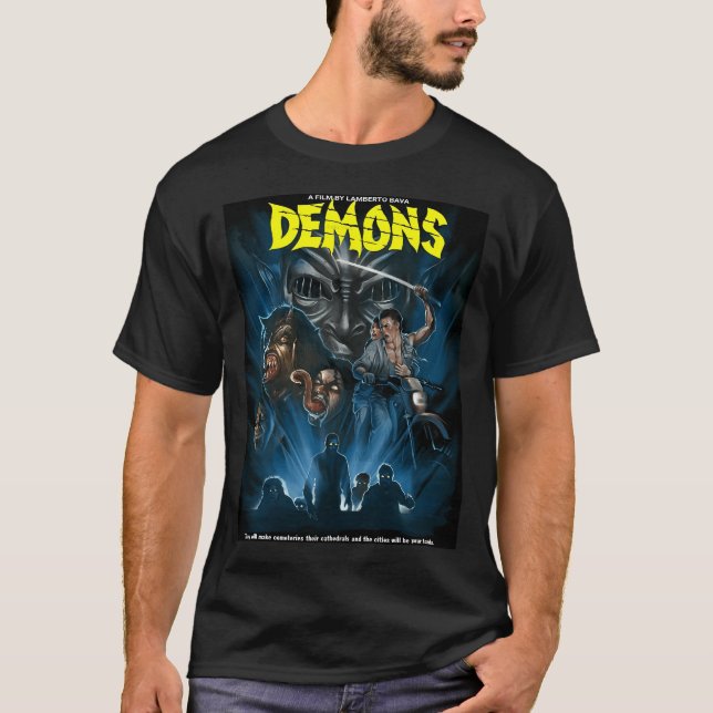 T-shirt Poster du film d'horreur Démons (Devant)