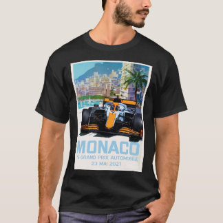 T-shirt Poster du Grand Prix Lando Norris Mclaren Monaco 2