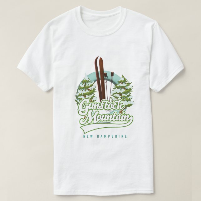 T-shirt Poster du ski de Gunstock Mountain New Hampshire (Design devant)