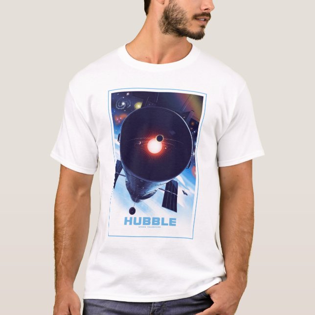 T-shirt Poster du télescope spatial Hubble. (Devant)