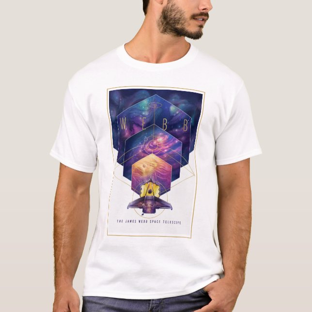 T-shirt Poster du télescope spatial James Webb. (Devant)