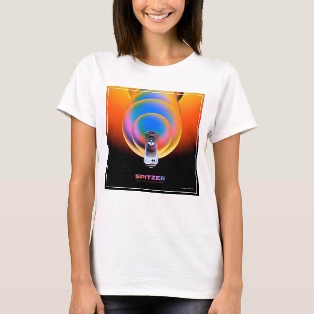 T-shirt Poster du télescope Spitzer. (Devant)