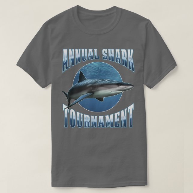 T-shirt Poster du Tournoi annuel branché de requin (Design devant)