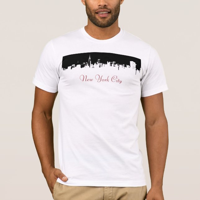 T-shirt Poster Pop Art New York City Panorama (Devant)