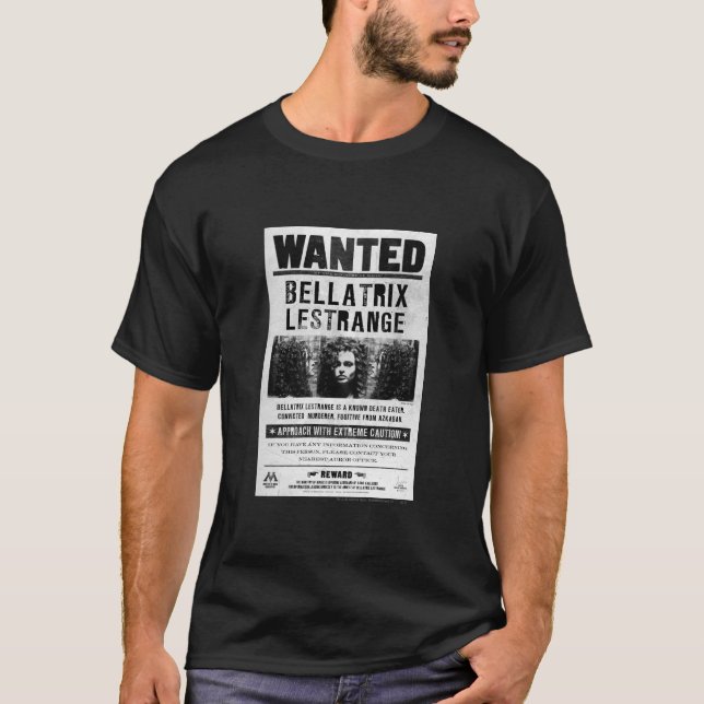T-shirt Poster Recherché Bellatrix Lestrange (Devant)