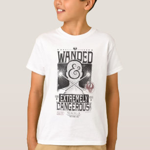 T-shirt Poster Recherché déambulé et extrêmement dangereux