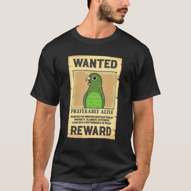 T-shirt Poster Recherché Parroquet I Parrotlet vert (Devant)