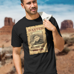 T-shirt Poster Recherché   Vintage Wild West Modèle photo 