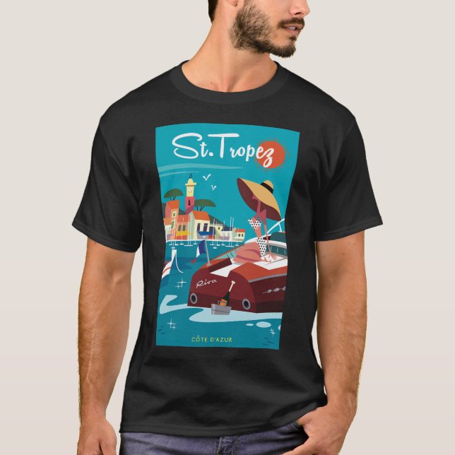 T-shirt Poster Saint Tropez (Devant)