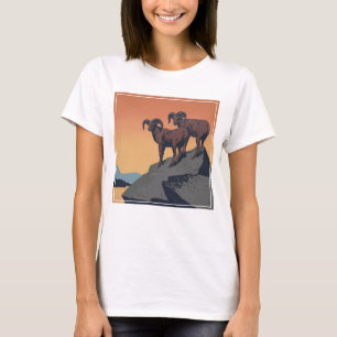 T-shirt Poster vintage Promouvoir Les Voyages Dans Les Par