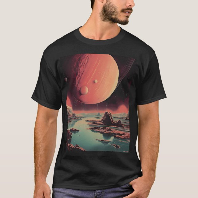 T-shirt Poster vintage spatial (Devant)