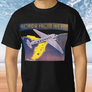 T-shirt Poster Vintage voyage, Floride d'avion