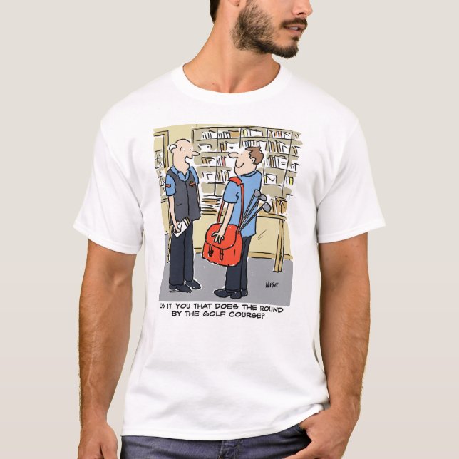 T-shirt Postman Joue Au Golf. Travailleur postal (Devant)