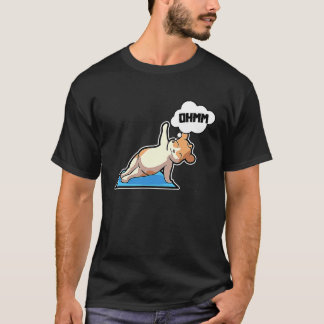 T-shirt Postures de yoga de hamster Sport Gymnastique Batt