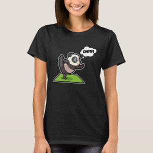 T-shirt Postures de yoga de panda Sport Gymnastique Ohmmm