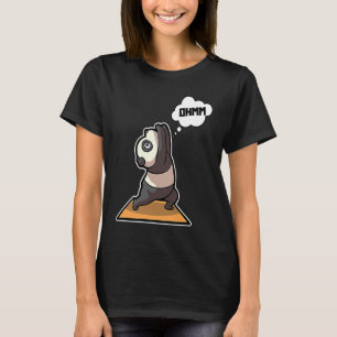 T-shirt Postures de yoga de panda Sport Gymnastique Ohmmm