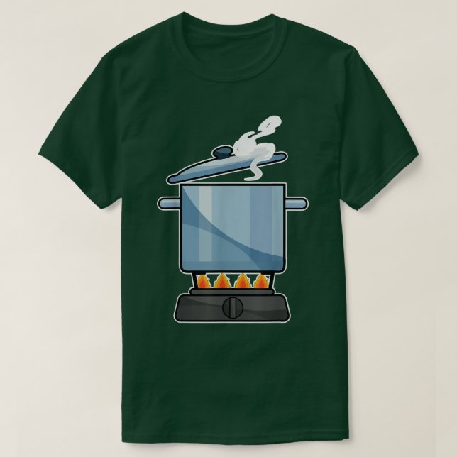 T-shirt Pot de Cuisine de cheminée (Design devant)