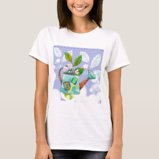 T-shirt Pot de fleurs de boîte d'arrosage - illustration