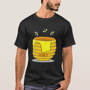 T-shirt Pot De Miel Avec Abeilles De Miel Douce Cadeau Tee