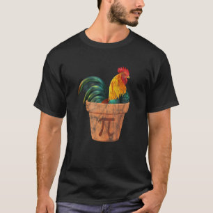 T-shirt Pot de poulet Pi Jour Math Rooster désorganisé