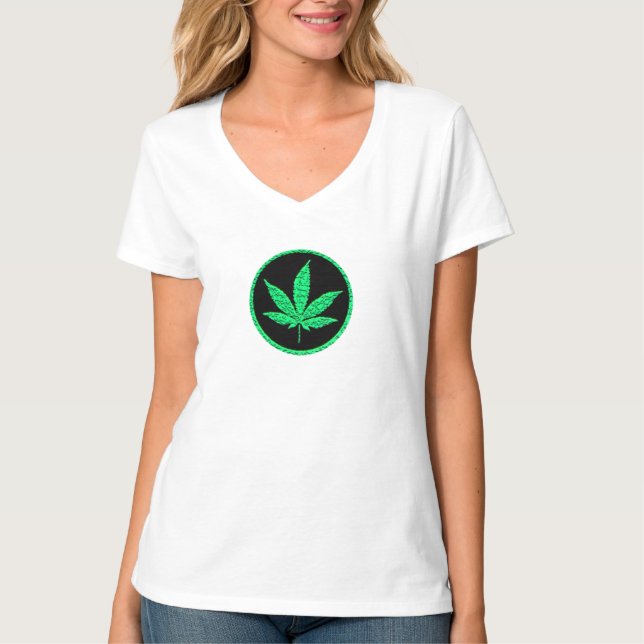 T-shirt Pot nation mauvaises herbes feuille weed amant t-s (Devant)