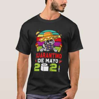 T-shirt Pot Taureau Masque Visage Quarantino Drôle Cinco D
