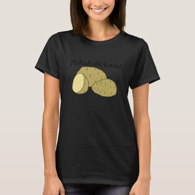 T-shirt Potatolicious Vegetables Healthy Eating Potatoes (Devant)