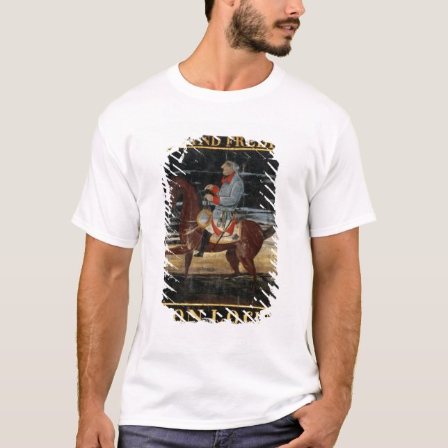 T-shirt Poteau indicateur avec Frederick le grand à cheval (Devant)