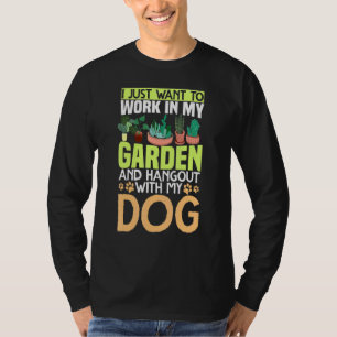 T-shirt Poted Plante Gardener Je Veux Juste Travailler Dan