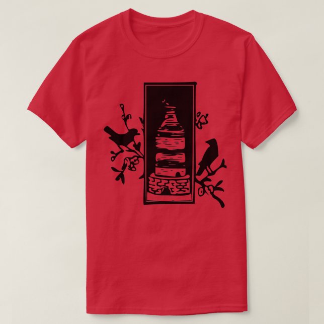 T-shirt Poterie en bois de rose Timbre 1 (Design devant)