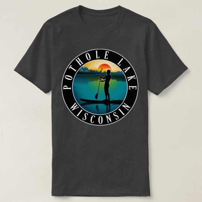 T-shirt Pothotel Lake Wisconsin Paddleboard (Design devant)