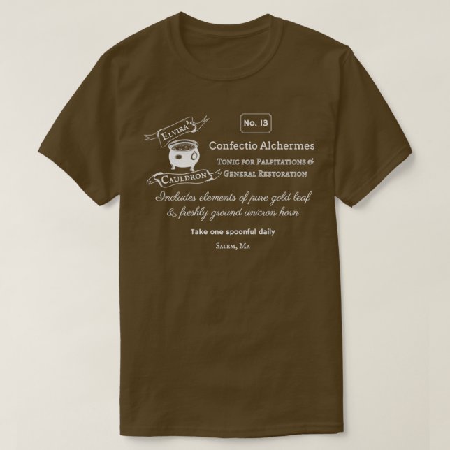T-shirt Potion d'alchermes de la confiserie (Design devant)